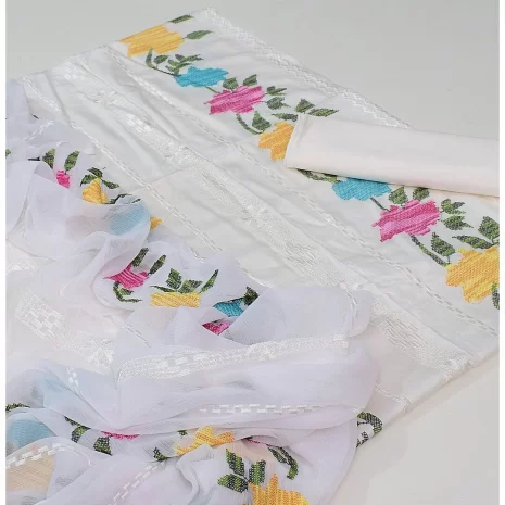 3 PC Unstitched Lawn Embroidered Suits featured image 3 PC Unstitched Lawn Embroidered Suits featured image