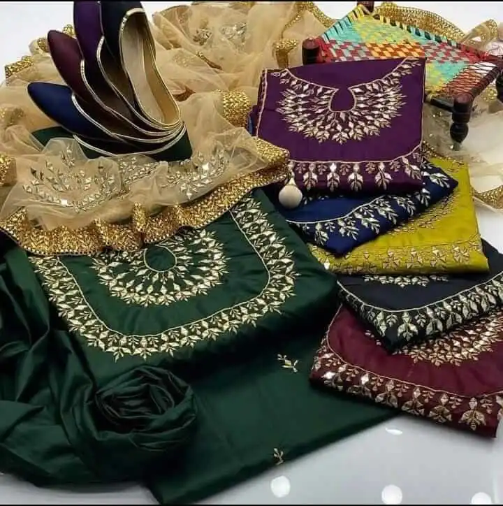 3 PC Unstitched Party Wear Collection S42 featured image