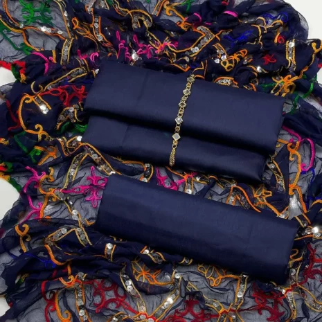 3 PC Unstitched Party Wear Collection S12 featured image